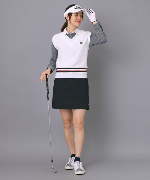 adabat（アダバット）の「【ADABAT NAVY】オフショルダーチルデンベスト（ベスト・レディース・ネイビー/ホワイト系・42/38/40）」の5枚目の写真