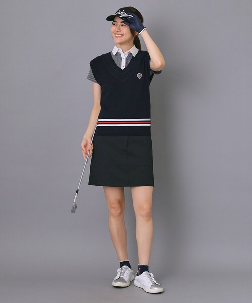 adabat（アダバット）の「【ADABAT NAVY】オフショルダーチルデンベスト（ベスト・レディース・ネイビー/ホワイト系・42/38/40）」の12枚目の写真