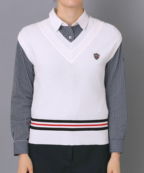 adabat（アダバット）の「【ADABAT NAVY】オフショルダーチルデンベスト（ベスト・レディース・ネイビー/ホワイト系・42/38/40）」の14枚目の写真