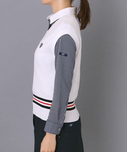 adabat（アダバット）の「【ADABAT NAVY】オフショルダーチルデンベスト（ベスト・レディース・ネイビー/ホワイト系・42/38/40）」の15枚目の写真