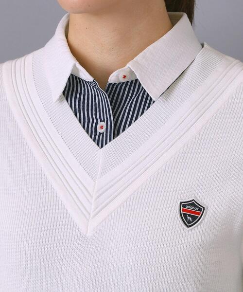 adabat（アダバット）の「【ADABAT NAVY】オフショルダーチルデンベスト（ベスト・レディース・ネイビー/ホワイト系・42/38/40）」の17枚目の写真