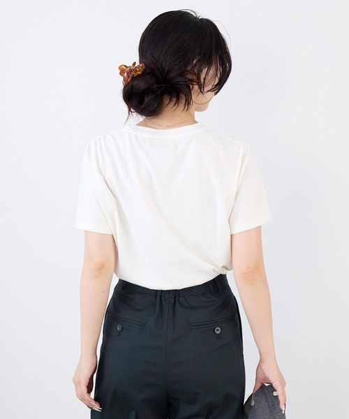 REMI RELIEF（レミレリーフ）の「【REMI RELIEF】別注- "US RUN"SP加工ロゴT-shirt（Tシャツ/カットソー・レディース・ブラック/オフホワイト・FREE）」の12枚目の写真