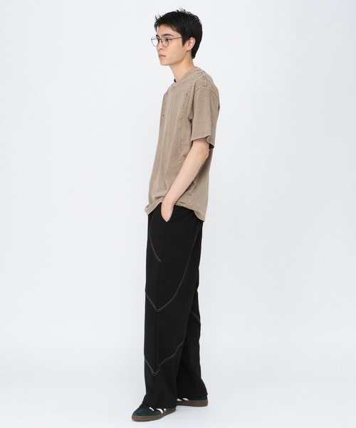 LAND MUSEUM（ランドミュージアム）の「LAND MUSEUM／ステッチスウェットパンツ（スウェットパンツ・メンズ・グレー/ブラック・FREE）」の10枚目の写真