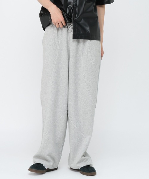 LAND MUSEUM（ランドミュージアム）の「LAND MUSEUM／ステッチスウェットパンツ（スウェットパンツ・メンズ・グレー/ブラック・FREE）」の21枚目の写真