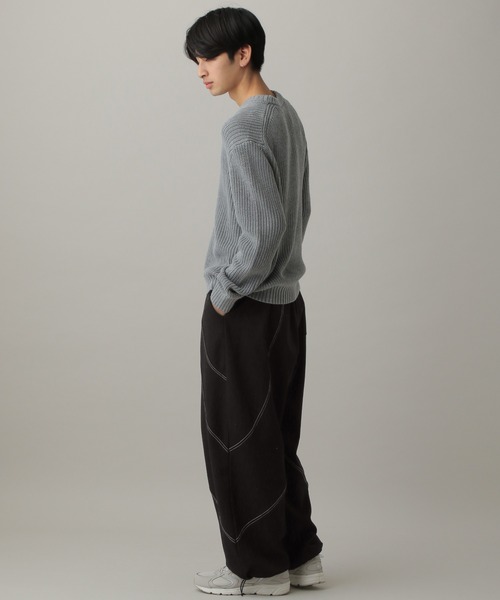 LAND MUSEUM（ランドミュージアム）の「LAND MUSEUM／ステッチスウェットパンツ（スウェットパンツ・メンズ・グレー/ブラック・FREE）」の5枚目の写真