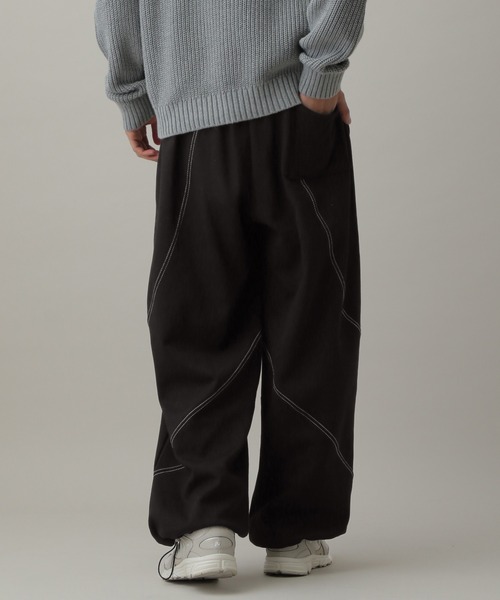 LAND MUSEUM（ランドミュージアム）の「LAND MUSEUM／ステッチスウェットパンツ（スウェットパンツ・メンズ・グレー/ブラック・FREE）」の8枚目の写真