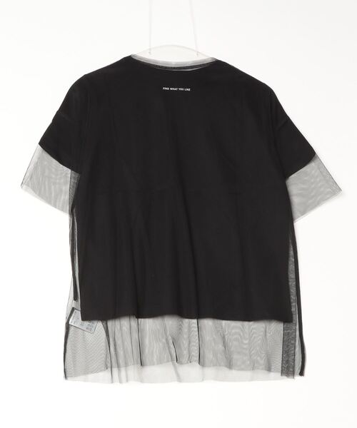 &soiree(アンドソワレ)の「ロゴT×チュールT コンパクトアンサンブル(Tシャツ/カットソー・レディース・ブラック/オフホワイト・FREE)」の20枚目の写真
