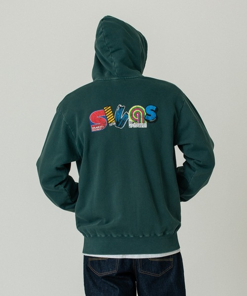 SILAS(サイラス)の「STICKER BOMB ZIP HOODIE(パーカー・メンズ・ブラウン/ブラック/グリーン・L/M/XL)」の3枚目の写真