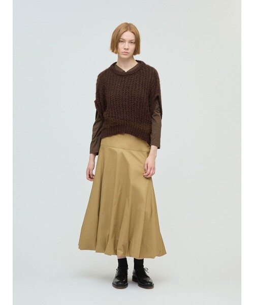 mizuiroind（ミズイロインド）の「mizuiro ind ロングフレアバルーンスカート（スカート・レディース・ネイビー/カーキ/ブラック/ベージュ・FREE）」の17枚目の写真