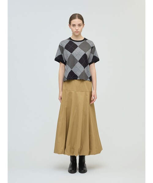 mizuiroind（ミズイロインド）の「mizuiro ind ロングフレアバルーンスカート（スカート・レディース・ネイビー/カーキ/ブラック/ベージュ・FREE）」の18枚目の写真