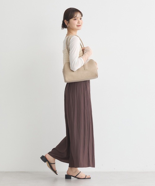 earth music&ecology（アースミュージックアンドエコロジー）の「シアースリーブプルオーバー（Tシャツ/カットソー・レディース・オフホワイト/ラベンダー/ブラック/ライトグリーン・FREE）」の7枚目の写真