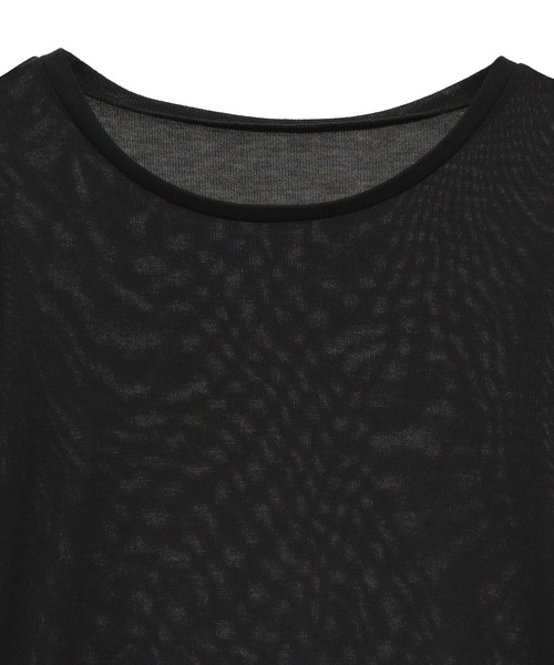 earth music&ecology（アースミュージックアンドエコロジー）の「シアースリーブプルオーバー（Tシャツ/カットソー・レディース・オフホワイト/ラベンダー/ブラック/ライトグリーン・FREE）」の9枚目の写真