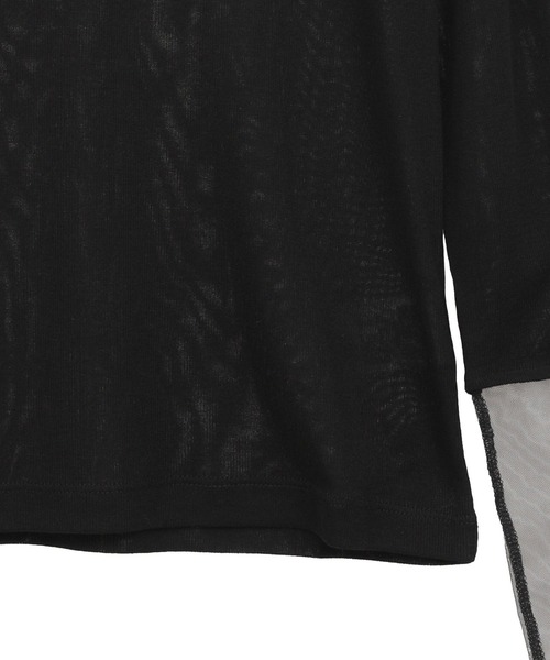 earth music&ecology（アースミュージックアンドエコロジー）の「シアースリーブプルオーバー（Tシャツ/カットソー・レディース・オフホワイト/ラベンダー/ブラック/ライトグリーン・FREE）」の11枚目の写真