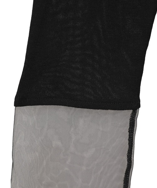 earth music&ecology（アースミュージックアンドエコロジー）の「シアースリーブプルオーバー（Tシャツ/カットソー・レディース・オフホワイト/ラベンダー/ブラック/ライトグリーン・FREE）」の12枚目の写真