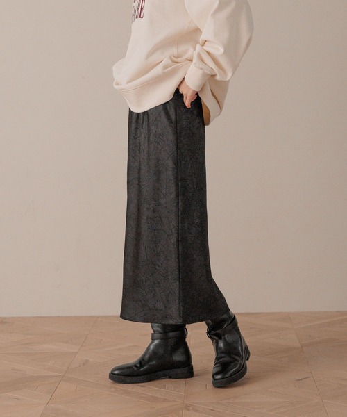 新品　サードマガジン シープストレッチレザーミディスカート 新品 サードマガジン シープストレッチレザーミディスカート 【公式通販】