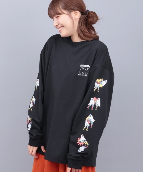 チチカカ（チチカカ）の「おばけルチャプリントロングTシャツ（Tシャツ/カットソー・メンズ・ホワイト/ブルー/ブラック・FREE）」の2枚目の写真