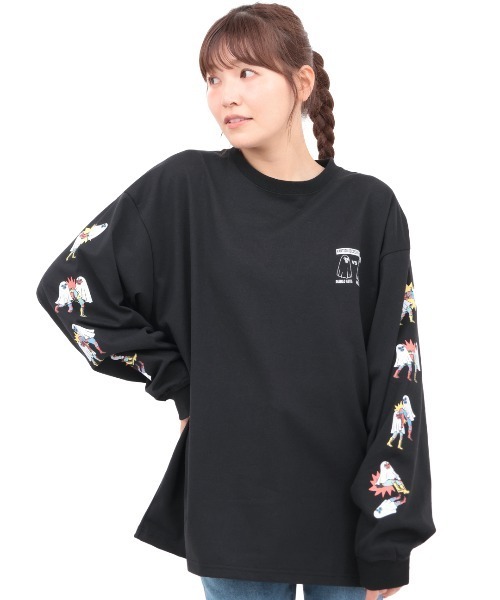 チチカカ（チチカカ）の「おばけルチャプリントロングTシャツ（Tシャツ/カットソー・メンズ・ホワイト/ブルー/ブラック・FREE）」の4枚目の写真