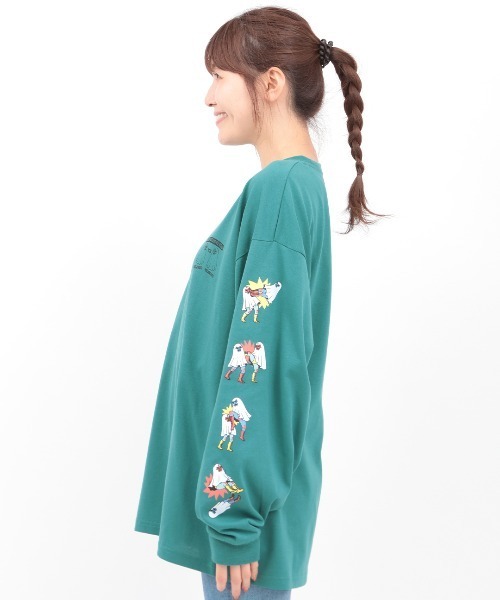 チチカカ（チチカカ）の「おばけルチャプリントロングTシャツ（Tシャツ/カットソー・メンズ・ホワイト/ブルー/ブラック・FREE）」の5枚目の写真