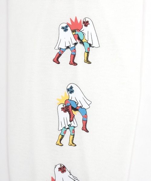 チチカカ（チチカカ）の「おばけルチャプリントロングTシャツ（Tシャツ/カットソー・メンズ・ホワイト/ブルー/ブラック・FREE）」の9枚目の写真