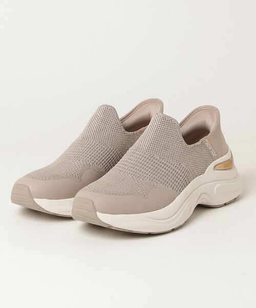 SKECHERSスケッチャーズスリップインズ：HAZELヘイゼル-プリヤTaupeEngineeredKni（177587-TPGD）（TPGD）