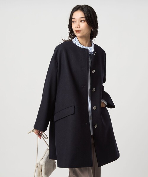 別注】＜Traditional Weatherwear＞LINTON ノーカラー コート