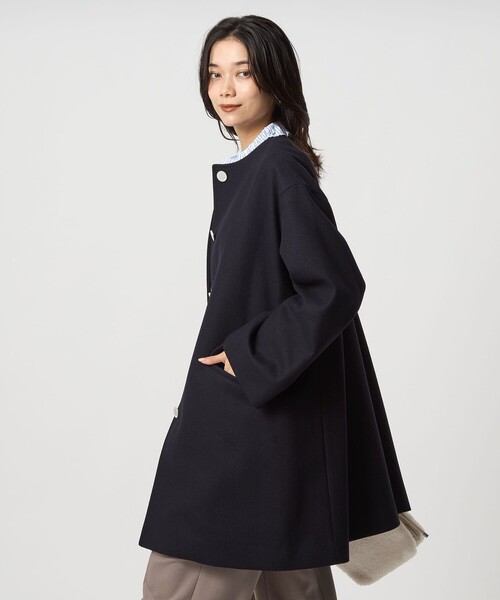 別注】＜Traditional Weatherwear＞LINTON ノーカラー コート