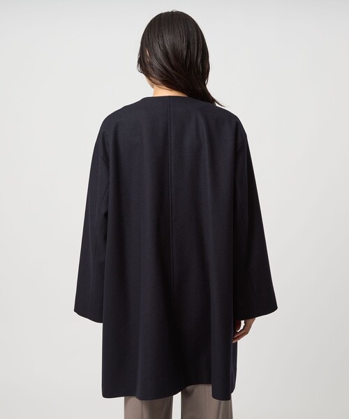 【美品】Traditional Weatherwear ノーカラーコート Traditional Weatherwear｜ロングダウンコート パッカブル ノーカラー