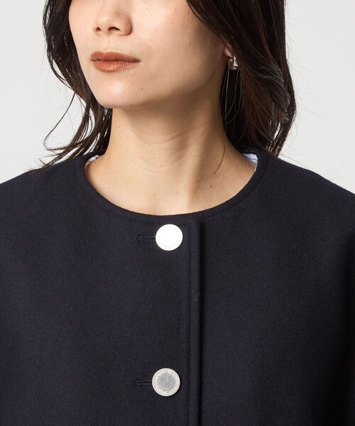 別注】＜Traditional Weatherwear＞LINTON ノーカラー コート