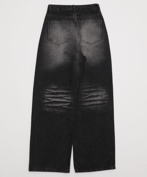 dispark（ディスパーク）の「DISPARK/ブラストバギーデニム（デニムパンツ・レディース・ブラック/インディゴブルー・SMALL/MEDIUM）」の3枚目の写真