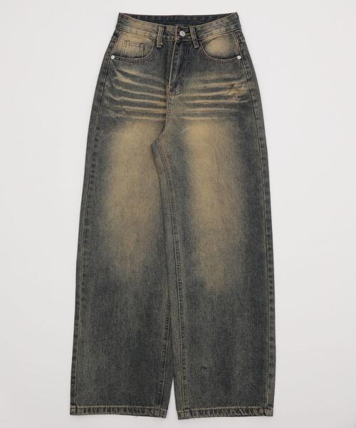 dispark（ディスパーク）の「DISPARK/ブラストバギーデニム（デニムパンツ・レディース・ブラック/インディゴブルー・SMALL/MEDIUM）」の14枚目の写真