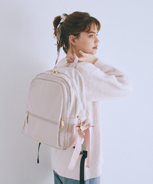 メゾンドフルール　リボンリュック 撥水加工ポケットリボンリュック/Maison de FLEUR（メゾン ド
