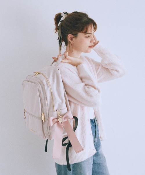 撥水加工ポケットリボンリュック（バックパック/リュック