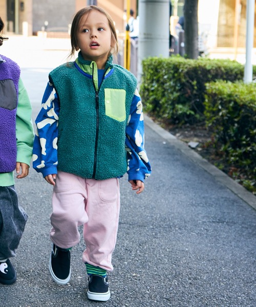 Life Support Products(ライフサポートプロダクツ)の「ラインリブスウェットパンツ(スウェットパンツ・キッズ・杢グレー/ブルー/ライトピンク・80/90/95/100/110/120/130)」の4枚目の写真