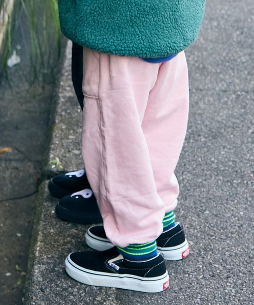 Life Support Products(ライフサポートプロダクツ)の「ラインリブスウェットパンツ(スウェットパンツ・キッズ・杢グレー/ブルー/ライトピンク・80/90/95/100/110/120/130)」の6枚目の写真