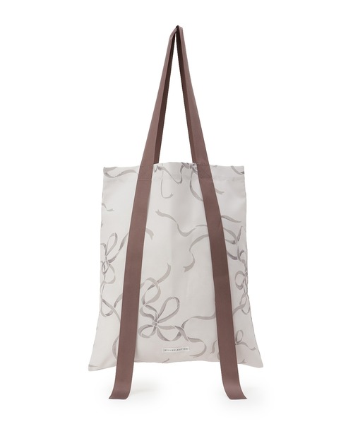 WILLSELECTION（ウィルセレクション）の「リボンプリントトートバッグ（トートバッグ・レディース・ピンク/ブラック/オフホワイト・FREE）」の3枚目の写真