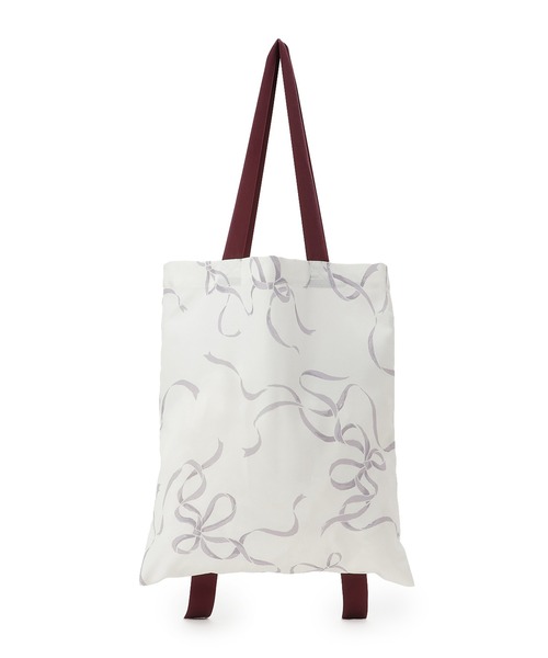 WILLSELECTION（ウィルセレクション）の「リボンプリントトートバッグ（トートバッグ・レディース・ピンク/ブラック/オフホワイト・FREE）」の7枚目の写真