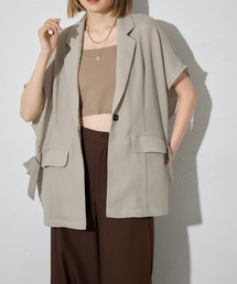 【crewre】レイヤードシアージャケット ベージュ crewre online shop / レイヤードシアージャケット