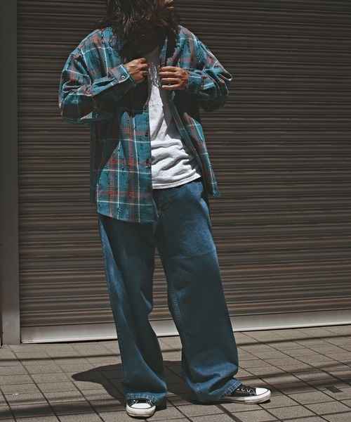 URU tokyo 21ss コットンラミーチェックシャツ　shirt URU tokyo 21ss コットンラミーチェックシャツshirt