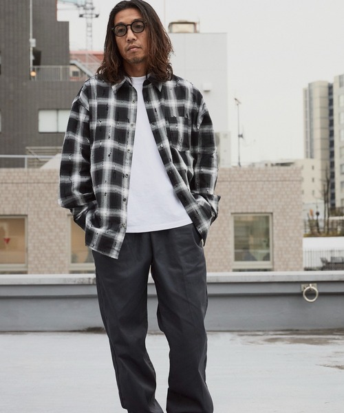 セール】ダメージ加工 チェックシャツ（シャツ/ブラウス）｜ALL RUNS