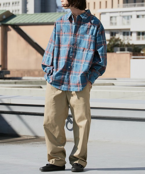 セール】ダメージ加工 チェックシャツ（シャツ/ブラウス）｜ALL RUNS