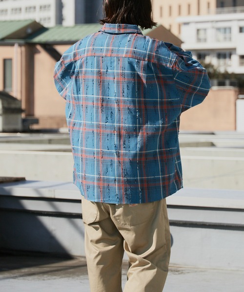 セール】ダメージ加工 チェックシャツ（シャツ/ブラウス）｜ALL RUNS