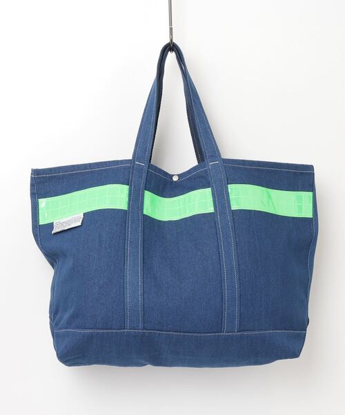 THE MILES(ザ マイルズ)の「WEEKEND(ER) SAFETY DENIM TOTE(トートバッグ・メンズ・ブラック/インディゴブルー/ライトインディゴブルー・FREE)」の10枚目の写真