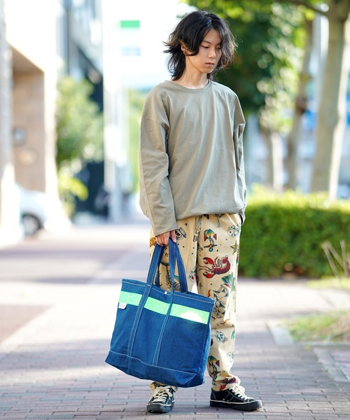 THE MILES(ザ マイルズ)の「WEEKEND(ER) SAFETY DENIM TOTE(トートバッグ・メンズ・ブラック/インディゴブルー/ライトインディゴブルー・FREE)」の17枚目の写真