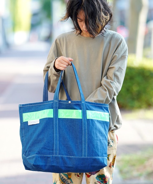 THE MILES(ザ マイルズ)の「WEEKEND(ER) SAFETY DENIM TOTE(トートバッグ・メンズ・ブラック/インディゴブルー/ライトインディゴブルー・FREE)」の19枚目の写真