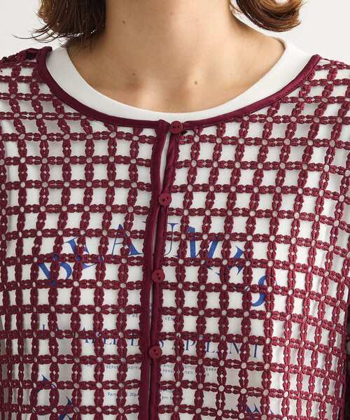 Sugar spoon（シュガースプーン）の「・SUGAR SPOON 2wayフラワーメッシュカーデ（カーディガン/ボレロ・レディース・アイボリー/ブラック/ボルドー/グリーン・FREE）」の10枚目の写真