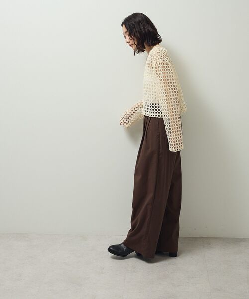 Sugar spoon（シュガースプーン）の「・SUGAR SPOON 2wayフラワーメッシュカーデ（カーディガン/ボレロ・レディース・アイボリー/ブラック/ボルドー/グリーン・FREE）」の13枚目の写真