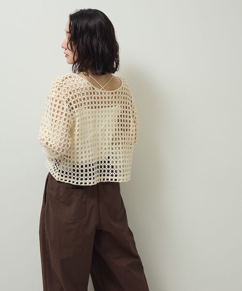 Sugar spoon（シュガースプーン）の「・SUGAR SPOON 2wayフラワーメッシュカーデ（カーディガン/ボレロ・レディース・アイボリー/ブラック/ボルドー/グリーン・FREE）」の17枚目の写真