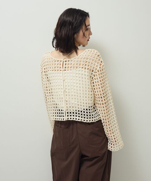 Sugar spoon（シュガースプーン）の「・SUGAR SPOON 2wayフラワーメッシュカーデ（カーディガン/ボレロ・レディース・アイボリー/ブラック/ボルドー/グリーン・FREE）」の19枚目の写真