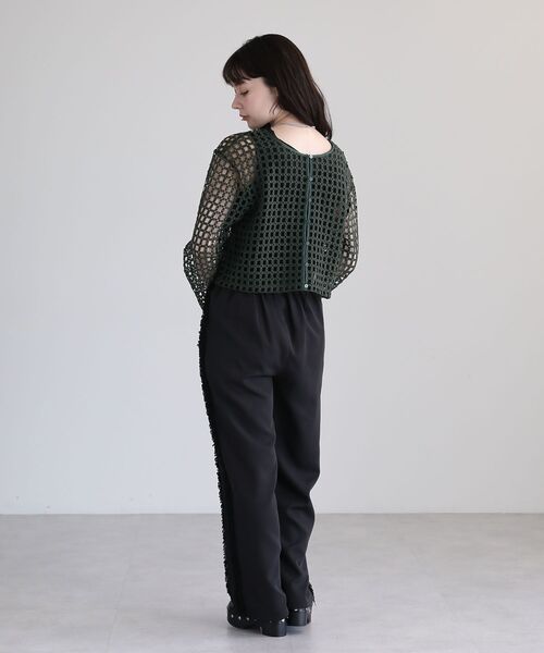 Sugar spoon（シュガースプーン）の「・SUGAR SPOON 2wayフラワーメッシュカーデ（カーディガン/ボレロ・レディース・アイボリー/ブラック/ボルドー/グリーン・FREE）」の22枚目の写真