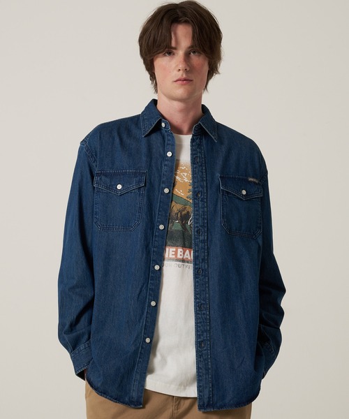 Eddie Bauer(エディーバウアー)の「アドベンチャー 4シーズン 長袖 デニムシャツ(シャツ/ブラウス・メンズ・インディゴブルー/ライトブルー・S/M/L/XL/XXL)」の7枚目の写真